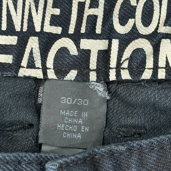 Men's Kenneth Cole Reaction Jeans 30 x 30 Black Silm Straight Low Rise Denim NWT - Picture 11 of 12